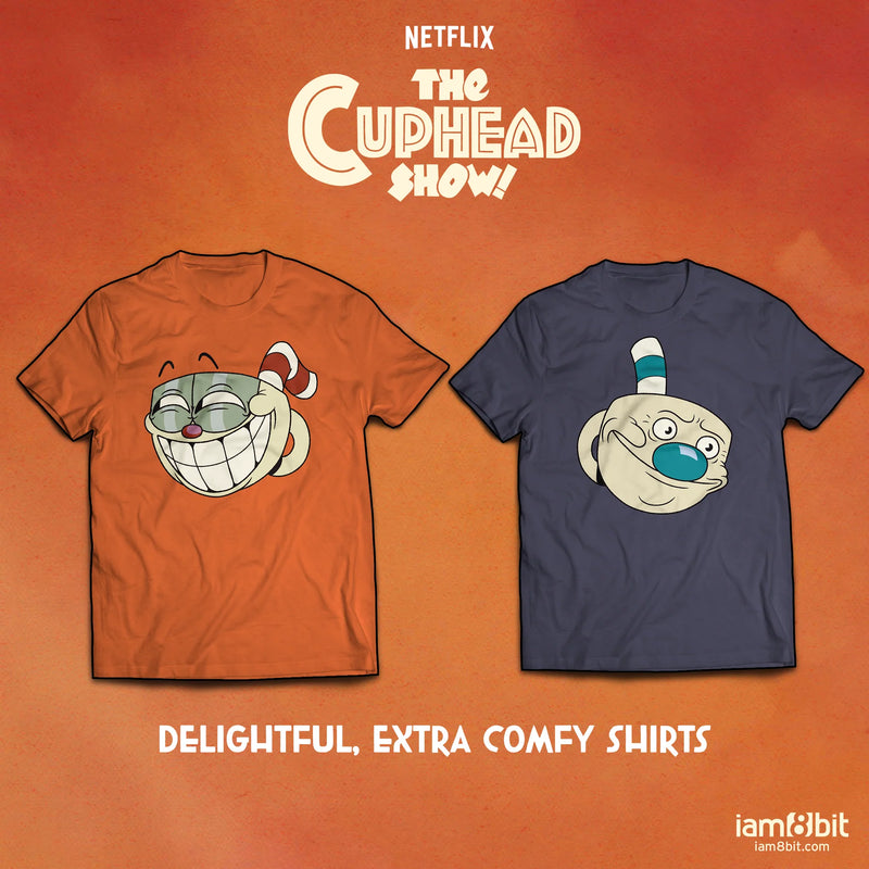 『ザ・カップヘッド・ショウ!』超快適キャラクター・Tシャツ/The Cuphead Show! Super Comfy Character Shirts【ブルー】