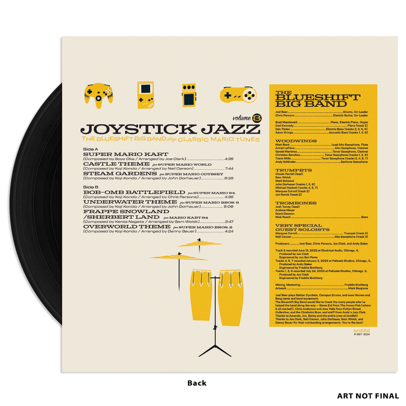 Joystick Jazz: The Blueshift Big Band Plays Classic Mario Tunes (Vol. 3) Vinyl Soundtrack