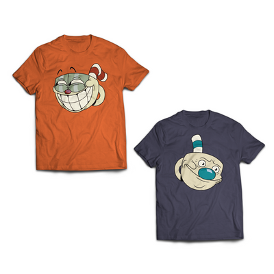 『ザ・カップヘッド・ショウ!』超快適キャラクター・Tシャツ/The Cuphead Show! Super Comfy Character Shirts【オレンジ】