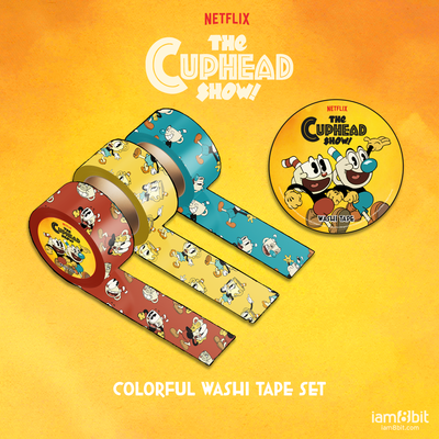 THE CUPHEAD SHOW! COLORFUL WASHI TAPE SET (3-PACK SET)