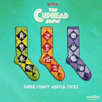 『ザ・カップヘッド・ショウ!』超快適アーガイル・ソックス/The Cuphead Show! Super Comfy Argyle Socks